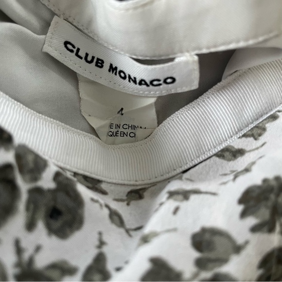 Club Monaco silk gray floral tiered skirt - Picture 10 of 11